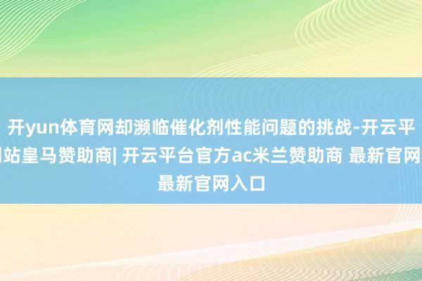 开yun体育网却濒临催化剂性能问题的挑战-开云平台网站皇马赞助商| 开云平台官方ac米兰赞助商 最新官网入口