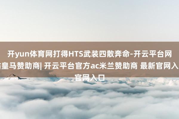开yun体育网打得HTS武装四散奔命-开云平台网站皇马赞助商| 开云平台官方ac米兰赞助商 最新官网入口